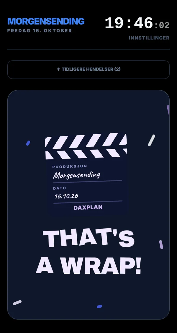 That's a wrap